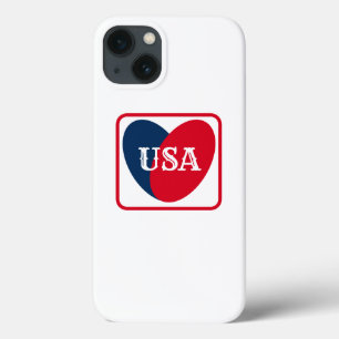 Case-Mate iPhone Case Amour des États-Unis Patriotique Rouge Blanc Bleu