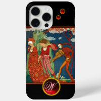 AMOUR, DÉSIR ET MORT GEM ROUGE MONOGRAM PIERRE