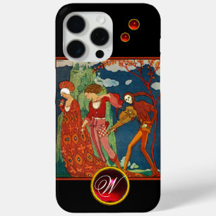 COQUE Case-Mate iPhone AMOUR, DÉSIR ET MORT GEM ROUGE MONOGRAM PIERRE