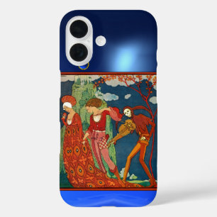 Coque Pour iPhone 16 AMOUR, DÉSIR ET MORT ROUGE BLEU GEMSTONES Imaginai