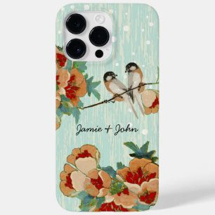 Coque Case-Mate iPhone Amour d'oiseaux vintage cerisier fleur de pêcher m