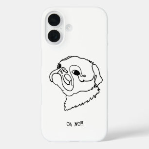 Coque Pour iPhone 16 Amour du carlin : Boîte téléphonique texte modifia