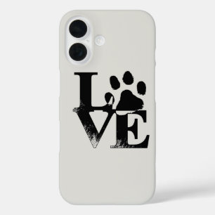 Coque Pour iPhone 16 Amour Empreinte de patte