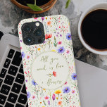 Case-Mate iPhone Case Amour et fleurs douce Citation verte Fleur sauvage<br><div class="desc">Coque iphone vert doux, avec des citations douces et décoré de fleurs sauvages colorés. Tout ce dont vous avez besoin est amour fleurs est entièrement modifiable, si vous voulez customiser le libellé. Le design comporte des lettres manuscrites fantaisistes avec un joli motif d'aquarelle de fleurs sauvages de prairie. Parcourez la...</div>