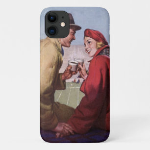 Case-Mate iPhone Case Amour et romance vintage, couple à un match de foo