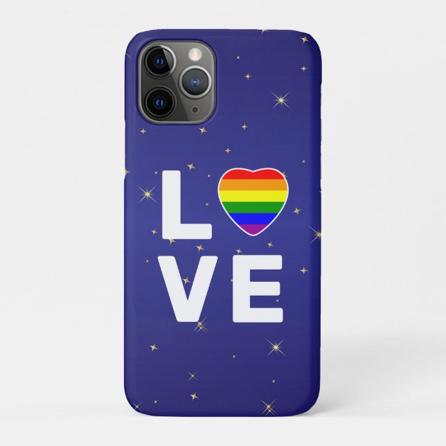 Coques Case-Mate iPhone Amour gay pride Rainbow Heart (Dos)