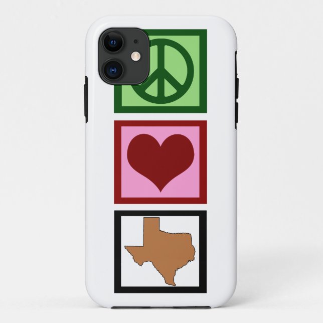 Coques Case-Mate iPhone Amour le Texas de paix (Dos)