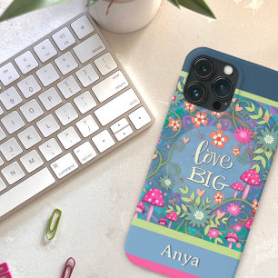 Case-Mate iPhone Case Amour moderne Big Pastel Floral Dragonfly Custom