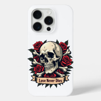Coque Case-Mate iPhone Amour neve Mort Crâne et Roses