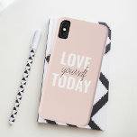 Case-Mate iPhone Case Amour Positif Vous-Même Aujourd'Hui Citation Paste<br><div class="desc">Amour Positif Vous-Même Aujourd'Hui Citation Pastel Rose</div>
