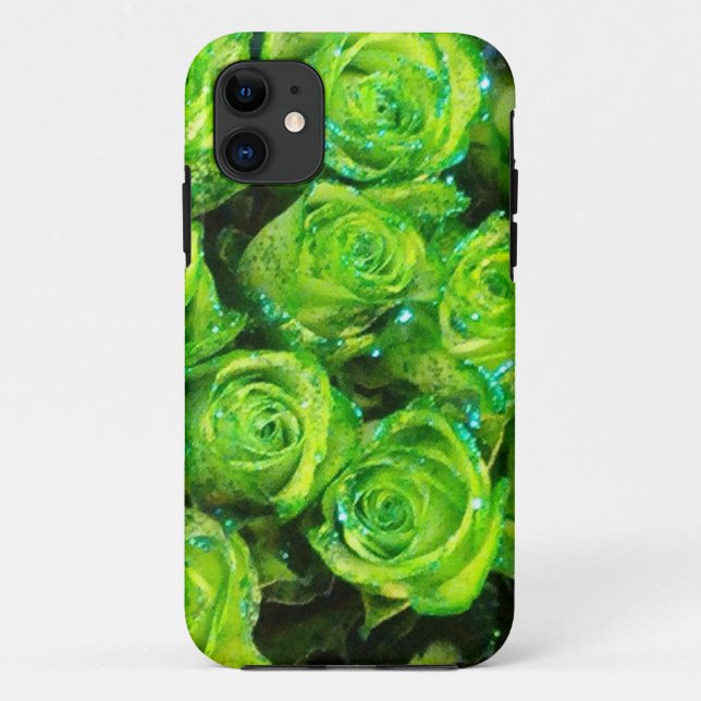 Coques Case-Mate iPhone Amour romantique Vert Valentine Parties scintillan (Dos)