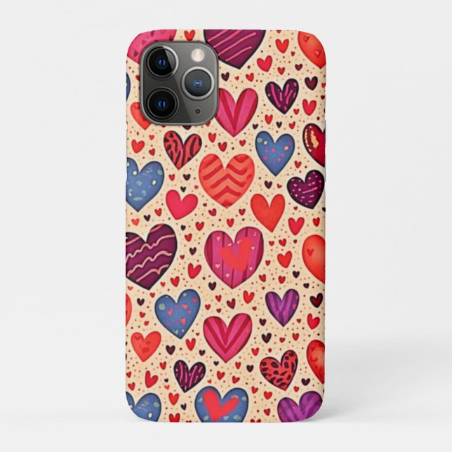Coques Case-Mate iPhone Amour sans couture Coeur Motif Art (Dos)