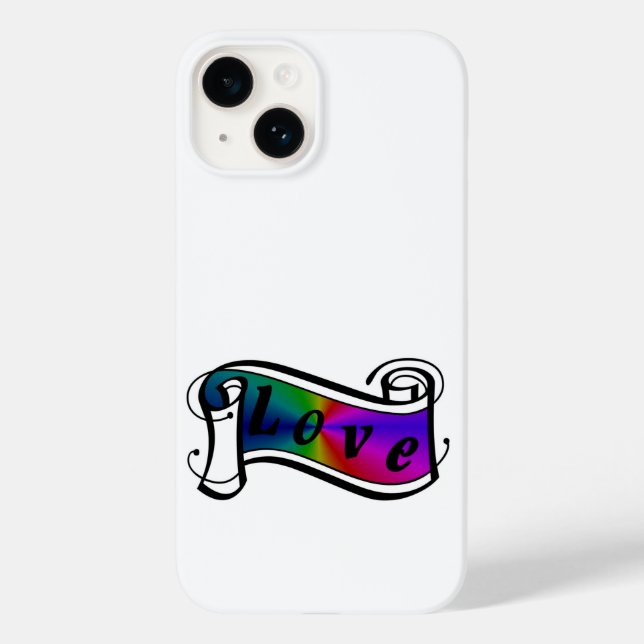 Coques Case-Mate iPhone Amour sur arc-en-ciel (Verso)