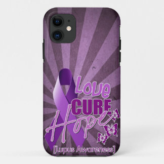 Coque iPhone 11 Amour, traitement, espoir [conscience de lupus]
