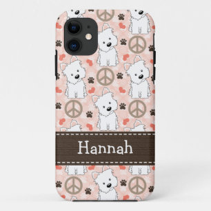 Coque iPhone 11 Amour Westies de paix