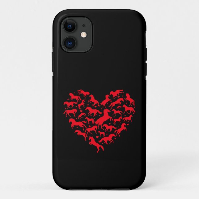 Coques Case-Mate iPhone Amoureux Animaux Cheval Fun Drôle Coeur Cheval (Dos)