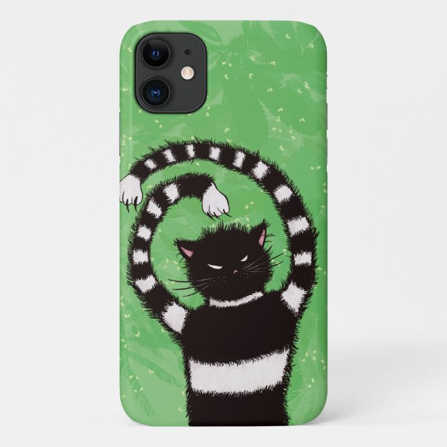 Coques Case-Mate iPhone Amoureux de la nature du chat malin (Dos)