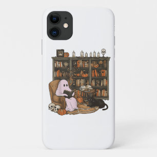 Case-Mate iPhone Case Amoureux des chats du livre de lecture Ghost Hallo