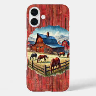 Coque Pour iPhone 16 Plus Amoureux du cheval de l'Ouest ranch