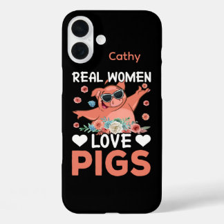 Coque Pour iPhone 16 Plus Amoureux du cochon fou