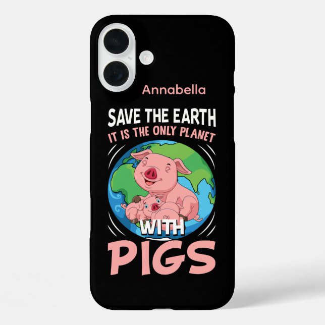 Coques Case-Mate iPhone Amoureux du cochon fou (Verso)