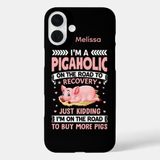 Coque Pour iPhone 16 Plus Amoureux du cochon fou