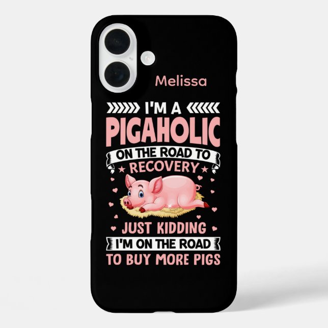 Coques Case-Mate iPhone Amoureux du cochon fou (Verso)