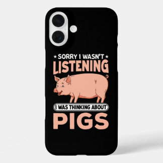Coque Pour iPhone 16 Plus Amoureux du cochon fou