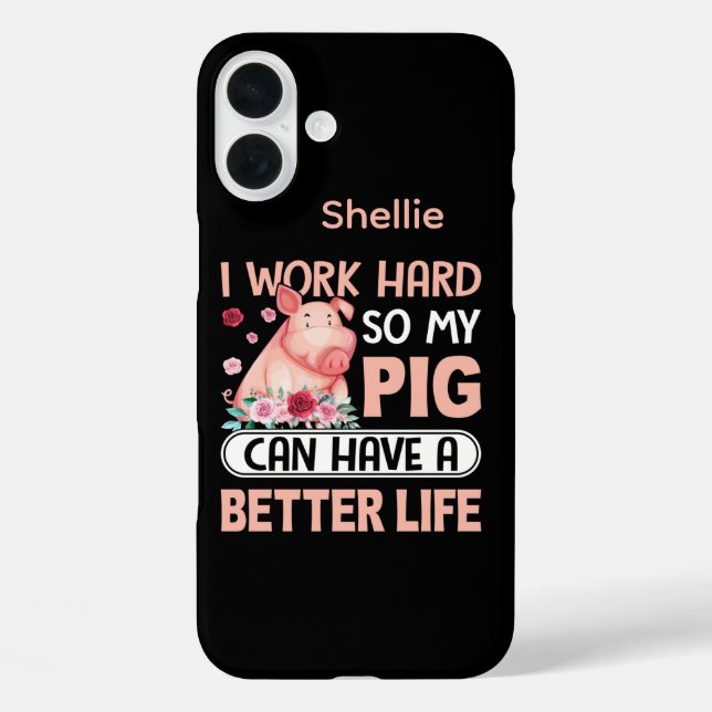 Coques Case-Mate iPhone Amoureux du cochon fou (Verso)