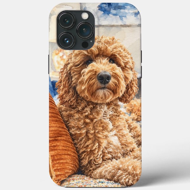 Coques Case-Mate iPhone Amoureux du Doodle à l'aquarelle (Verso)
