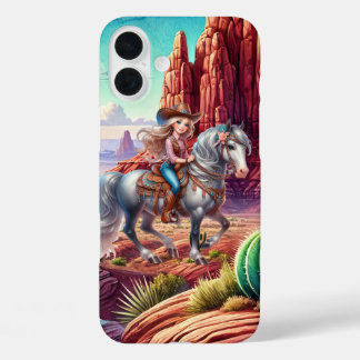 Coque Pour iPhone 16 Plus Amoureux western de cowgirl mignonne