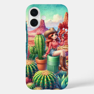 Coque Pour iPhone 16 Amoureux western de cowgirl mignonne