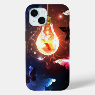 Coque Case-Mate iPhone Ampoule lumineuse avec papillons nocturnes
