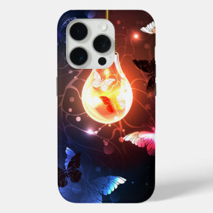 Coque Case-Mate iPhone Ampoule lumineuse avec papillons nocturnes