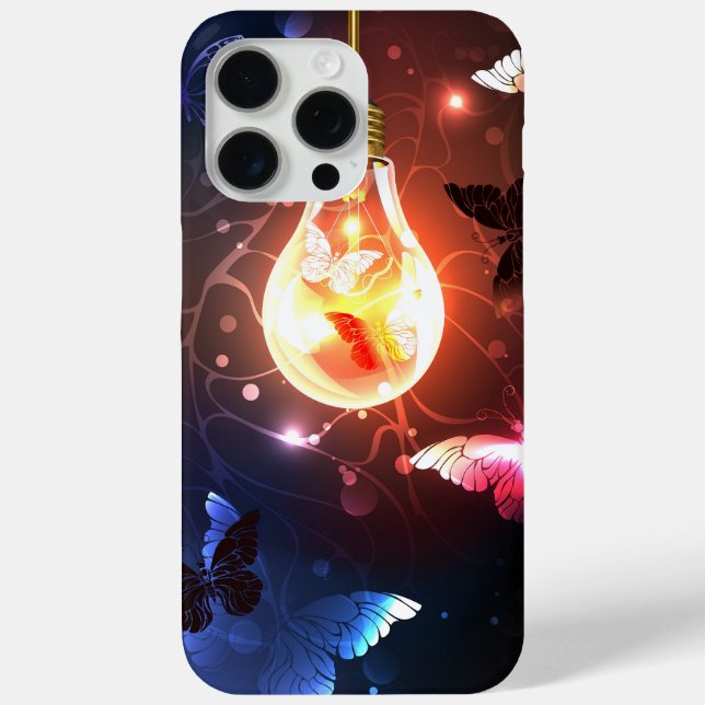 Coques Case-Mate iPhone Ampoule lumineuse avec papillons nocturnes (Verso)