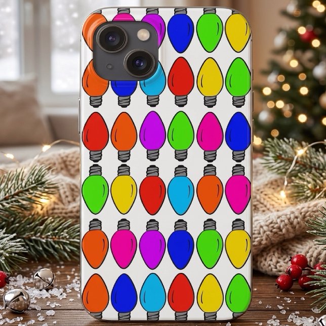 Coques Case-Mate iPhone Ampoules de Noël vintage (Créateur téléchargé)