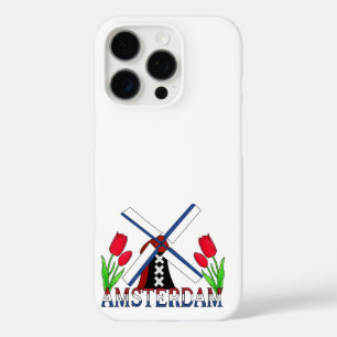 Coque iPhone 16 Pro Amsterdam Pays-Bas Tulips Windmills