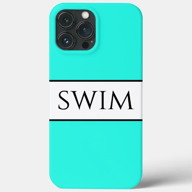 Coques Case-Mate iPhone Amusant Bright Retro Aqua Mint White Stripes Texte (Verso)
