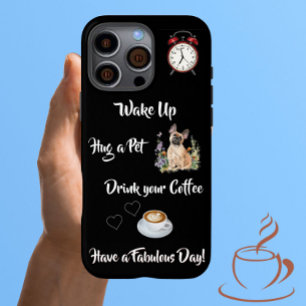 Coque iPhone 16 Pro Max Amusant chien et amoureux du café