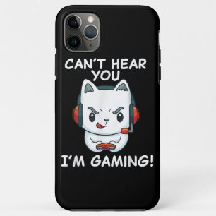 Case-Mate iPhone Case Amusant gamer Chat avec casque ne peut pas vous en