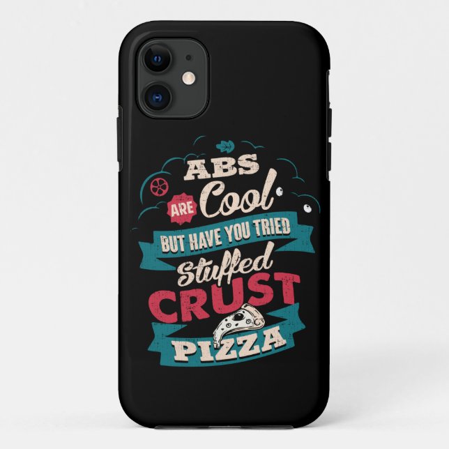 Coques Case-Mate iPhone Amusant Humour d'entraînement, Abs vs Pizza, Gross (Dos)