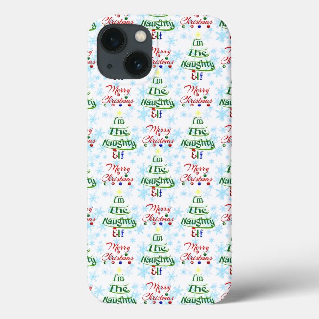 Coques Case-Mate iPhone Amusant Joyeux Noël Vacances Naughty Elf (Verso)