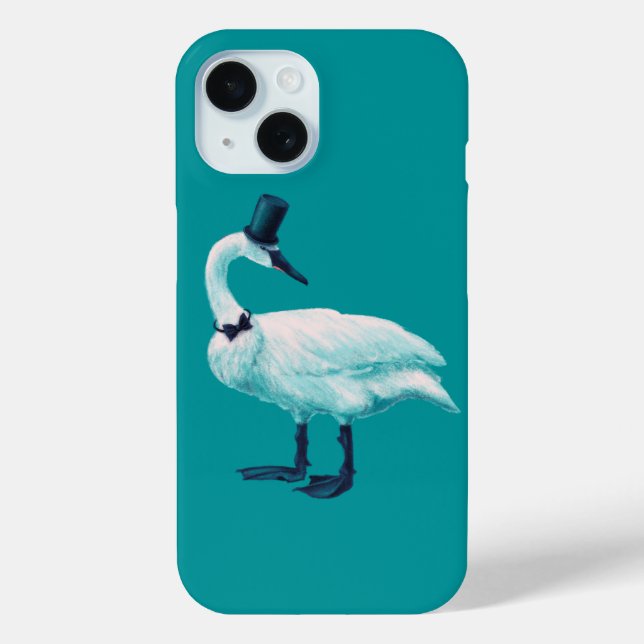 Coques Case-Mate iPhone Amusant observation des oiseaux de cygne (Verso)