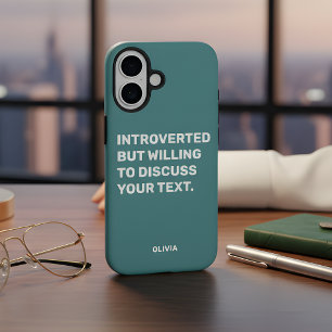 Coque Pour iPhone 16 Amusant Présenté Mais Prêt À Discuter
