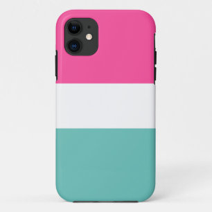 Case-Mate iPhone Case Amusant Sportif Larges Bandes Rose Clair Blanc Aqu