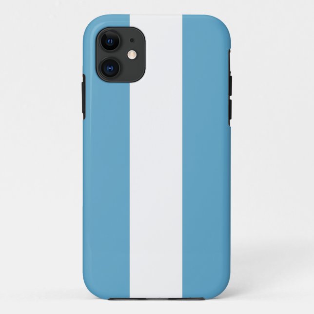 Coques Case-Mate iPhone Amusant Sportif Océan Bleu Blanc Racing Stripes (Dos)