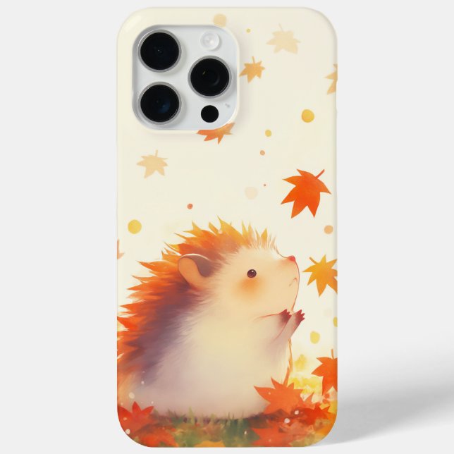 Coques Case-Mate iPhone Amusement d'automne du hérisson (Verso)