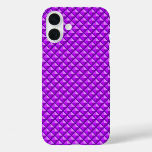 Coques iPhone 16 Plus Amythyst purple, enamel look, étudiant ded grid