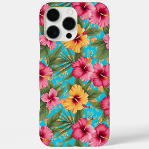 Coque iPhone 16 Pro Max Ananas à fleurs tropicales