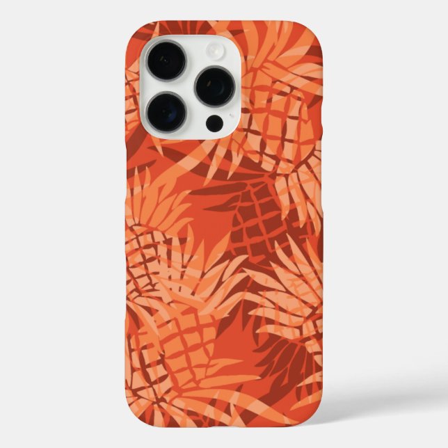 Coques Case-Mate iPhone Ananas Camo Hawaiian Orange (Verso)